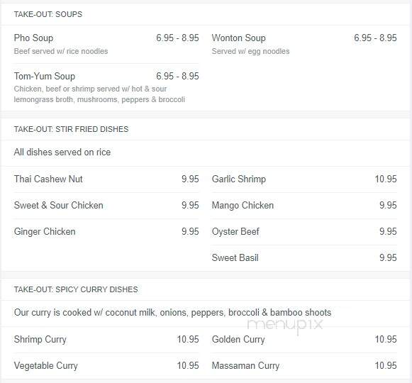 Lotus Thai Restaurant - St Thomas, ON menu_pic