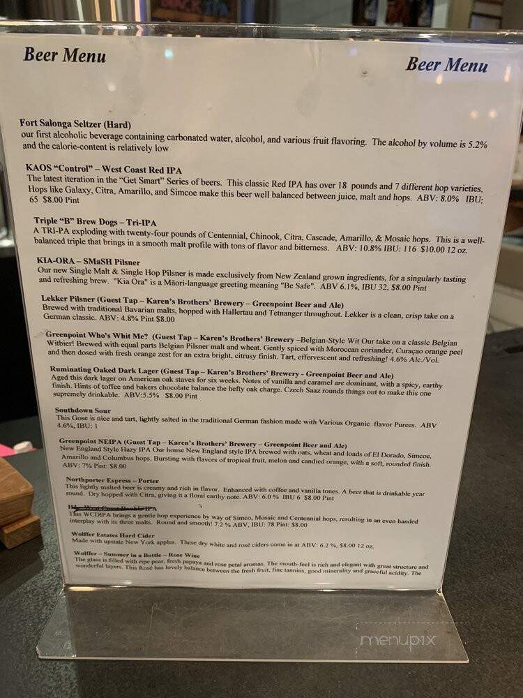 Six Harbors Brewing Company - Huntington, NY menu_pic