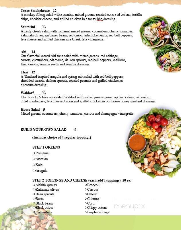 The Toss Up - Gardena, CA menu_pic