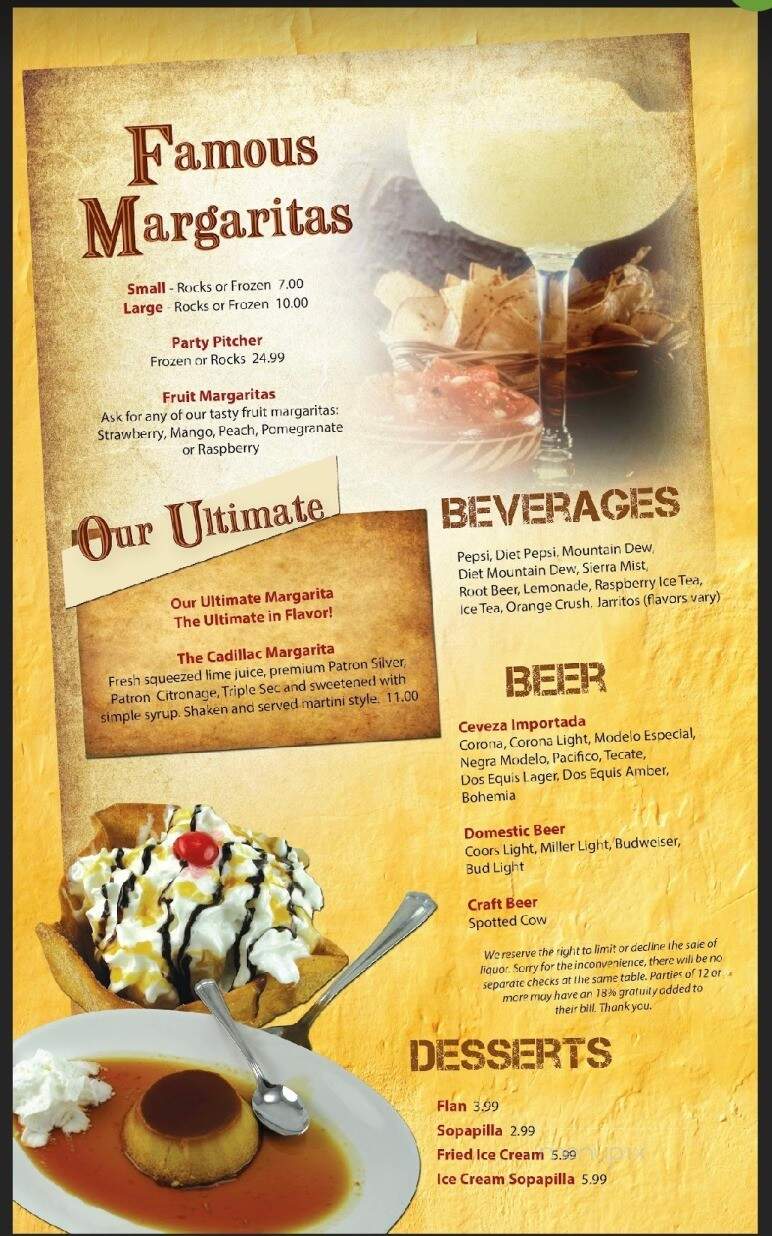 Rio Grande - Stoughton, WI menu_pic