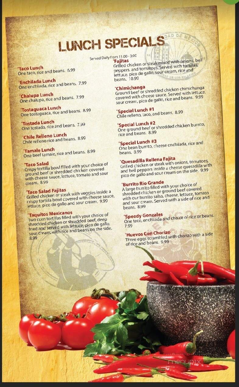 Rio Grande - Stoughton, WI menu_pic