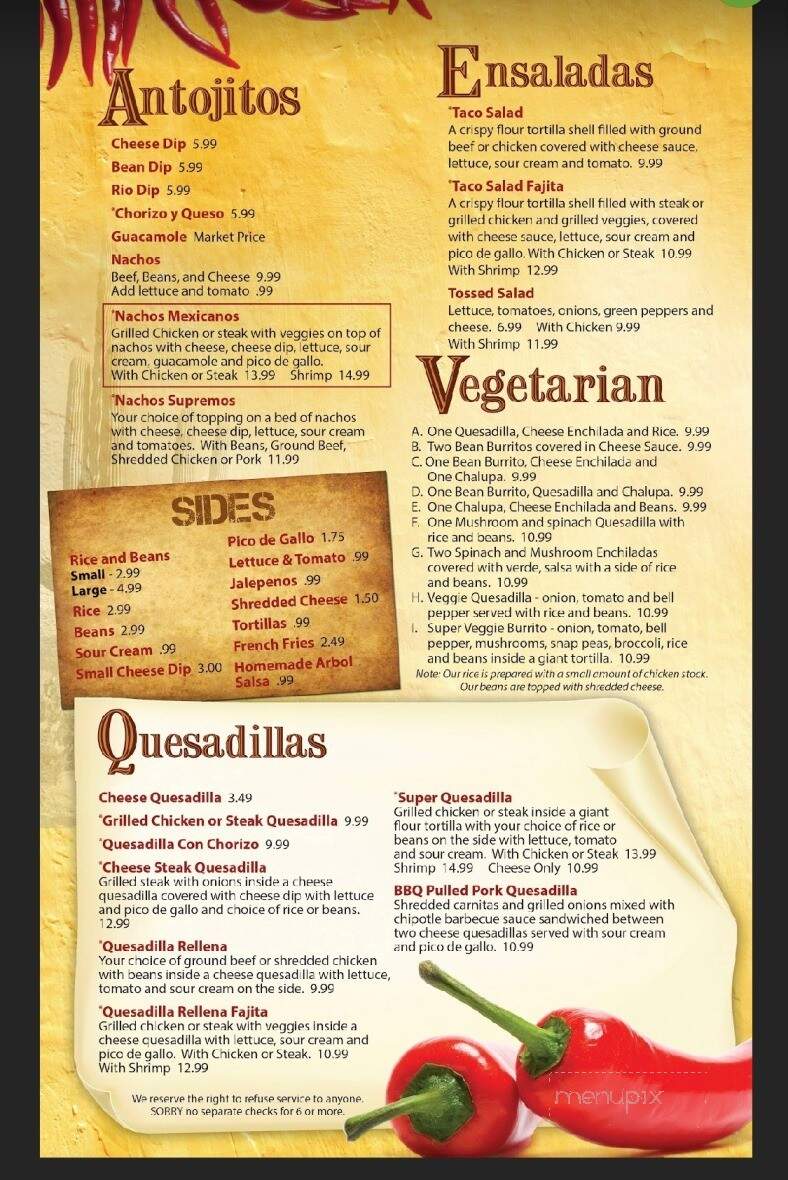 Rio Grande - Stoughton, WI menu_pic