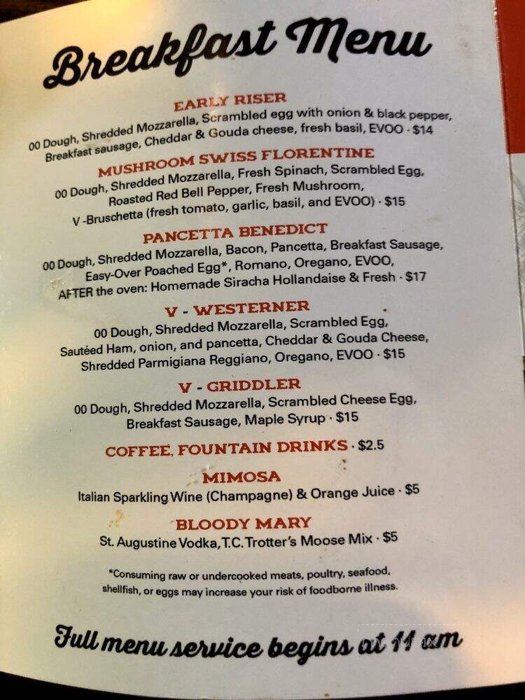 V Pizza - Ponte Vedra Beach, FL menu_pic