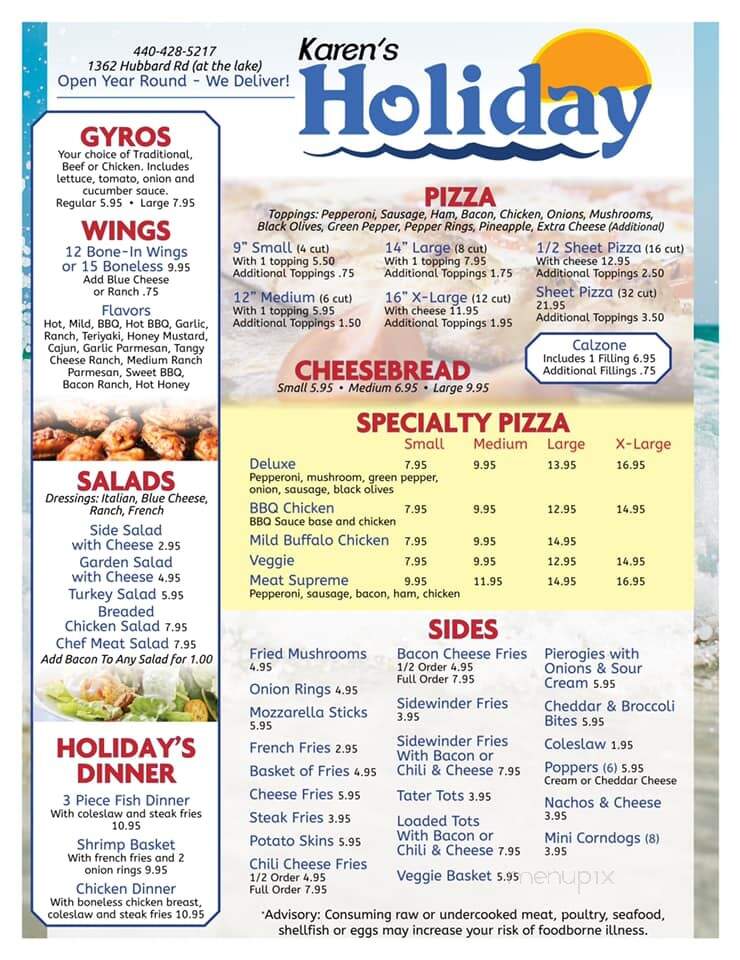 Karen's Holiday Pizza - Madison, OH menu_pic
