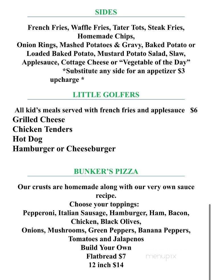 Bunker's Bar and Grill - Okawville, IL menu_pic