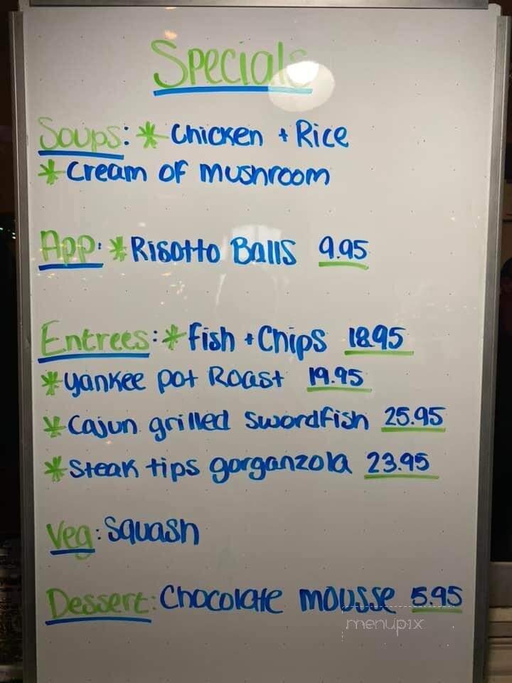 Tavern Restaurant - Westfield, MA menu_pic