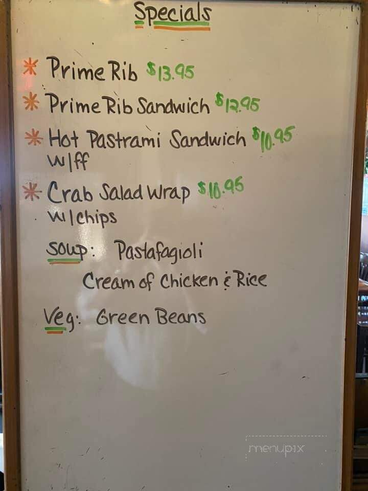 Tavern Restaurant - Westfield, MA menu_pic
