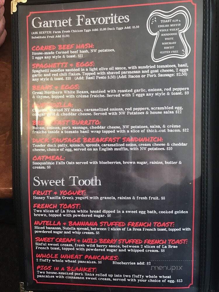 The Garnet Cafe - Coeur D'Alene, ID menu_pic