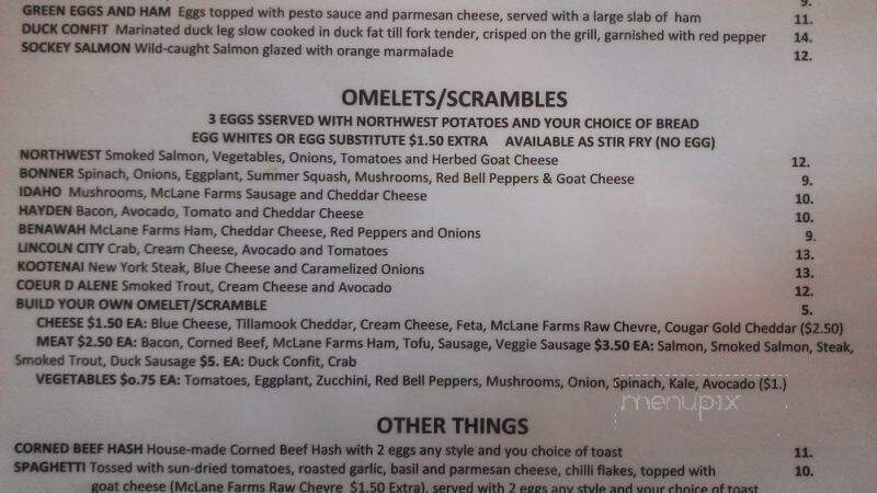 The Garnet Cafe - Coeur D'Alene, ID menu_pic