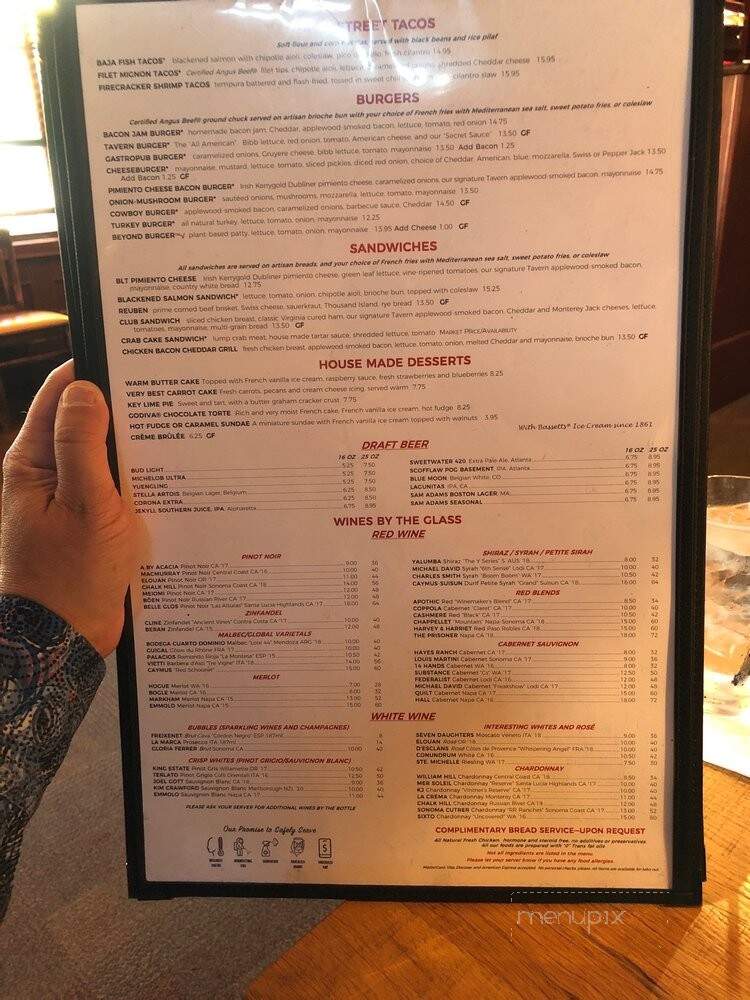 Village Tavern - Alpharetta, GA menu_pic