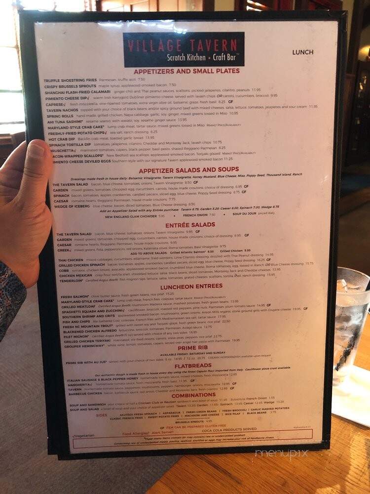 Village Tavern - Alpharetta, GA menu_pic