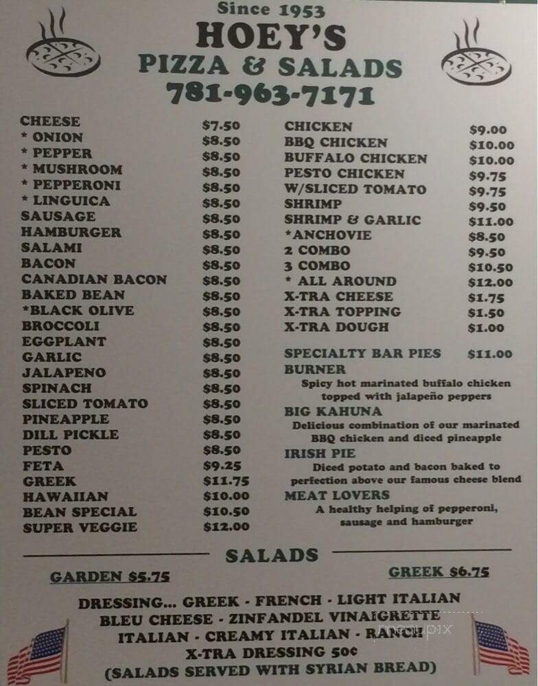 Amvets Post No 51 - Randolph, MA menu_pic