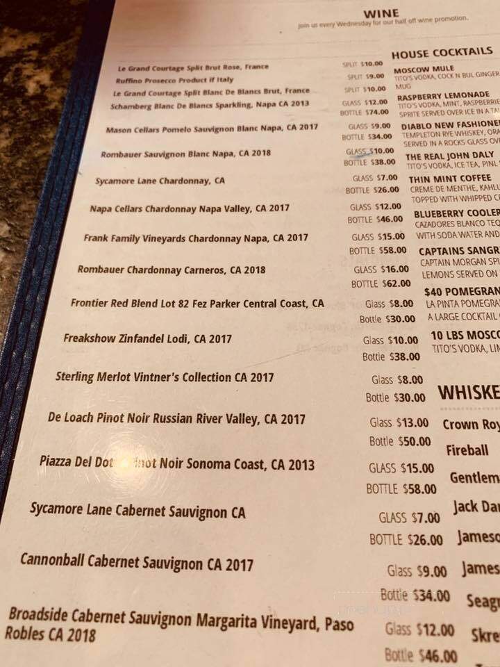 Norms Place - Danville, CA menu_pic