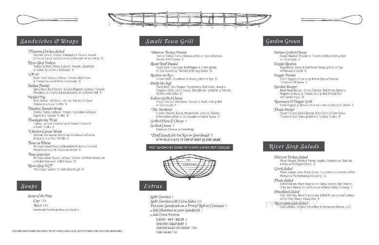 River Stop Cafe - Newaygo, MI menu_pic