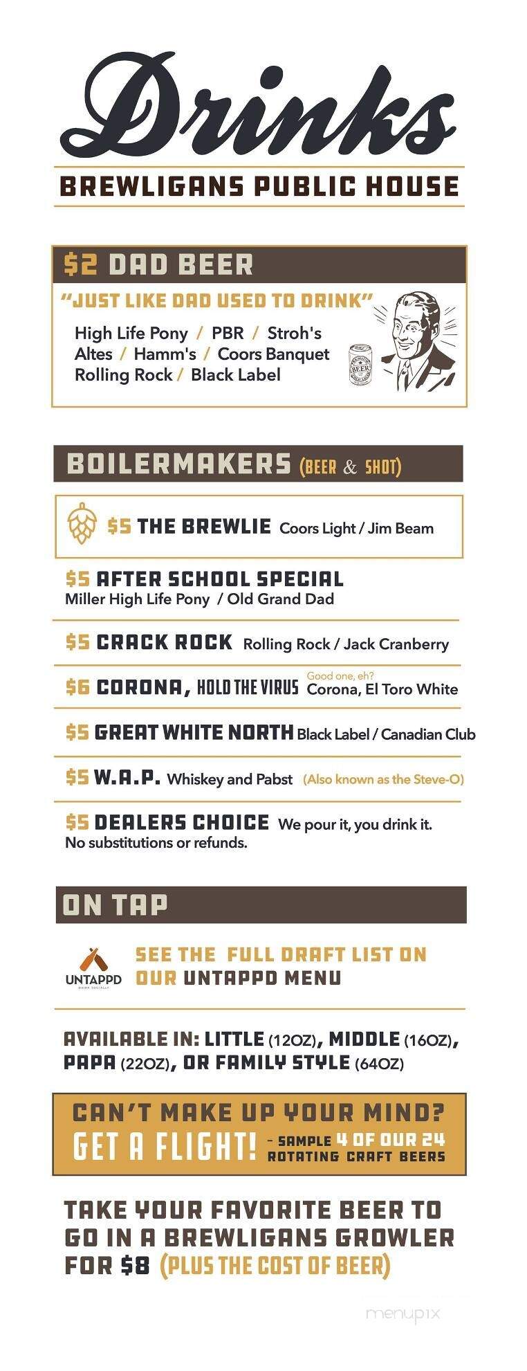 Brewligans - Trenton, MI menu_pic