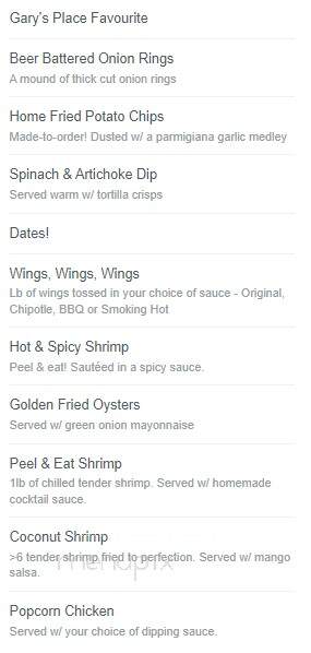 Garys Place - Grass Valley, CA menu_pic