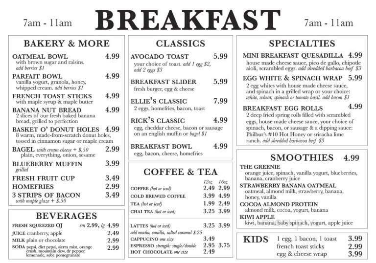 Ellie's Farmhouse - Methuen, MA menu_pic