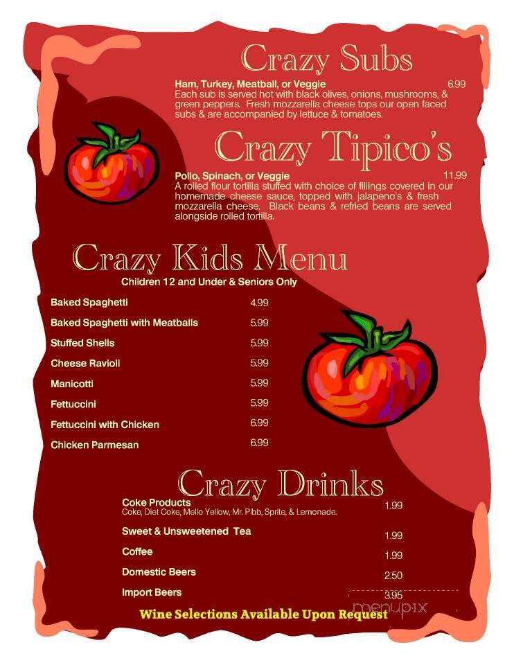 Crazy Tomato Pizza Pasta - Johnson City, TN