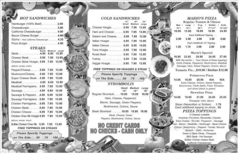 Mario's Pizza - Boyertown, PA menu_pic