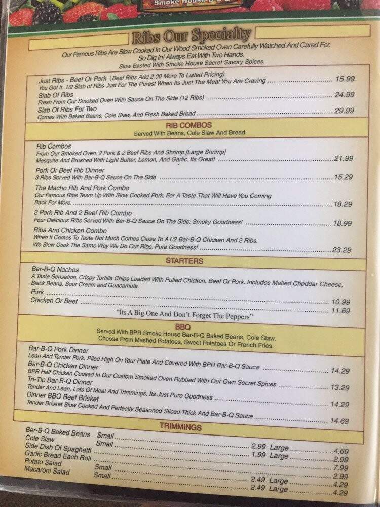 Berry Patch Restaurant - Orland, CA menu_pic