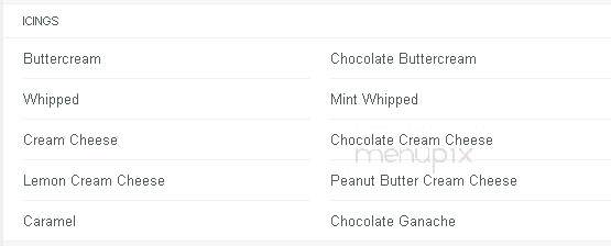 Your Perfect Cake - Greenville, NC menu_pic
