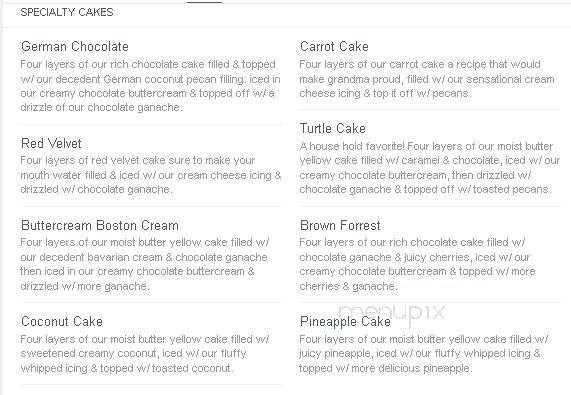 Your Perfect Cake - Greenville, NC menu_pic