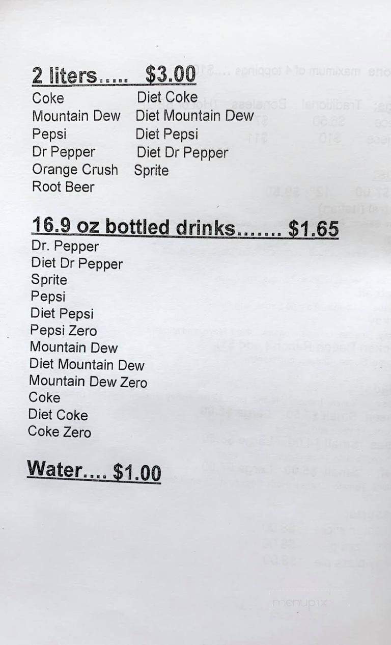 Central Pizza - Clarksville, TN menu_pic