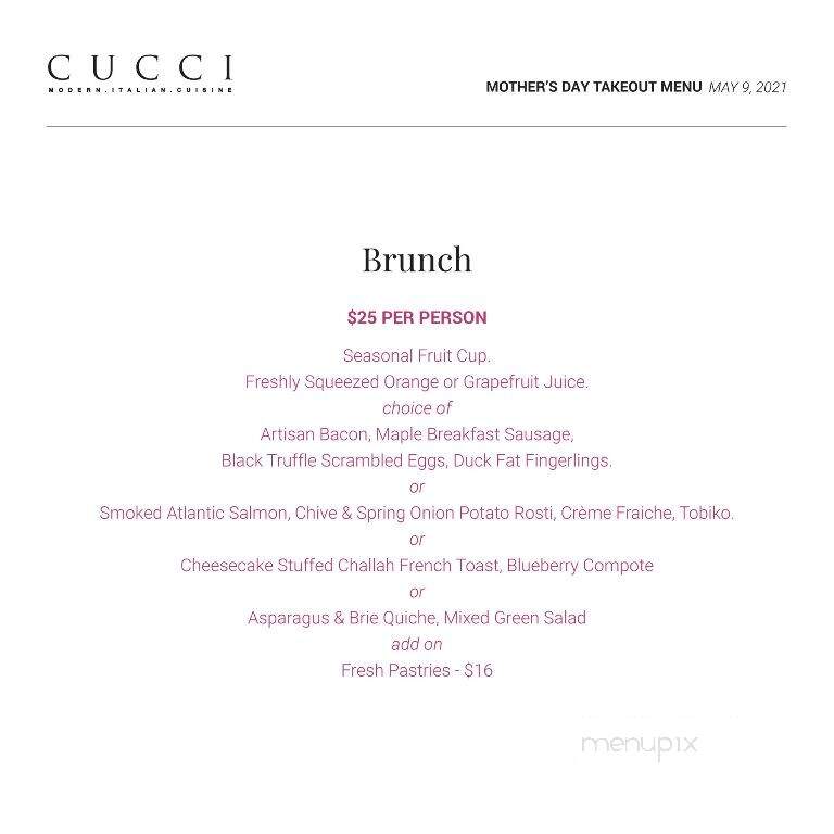 Cucci - Oakville, ON menu_pic