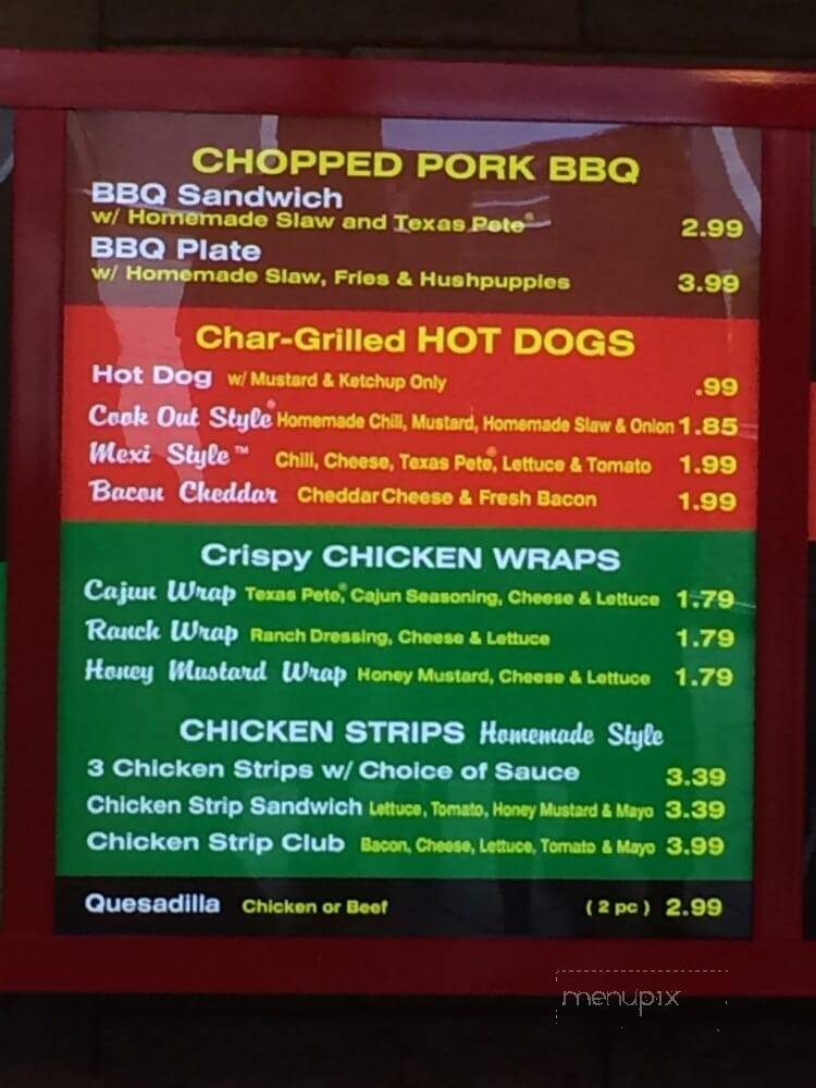 Cook Out - Salisbury, MD menu_pic