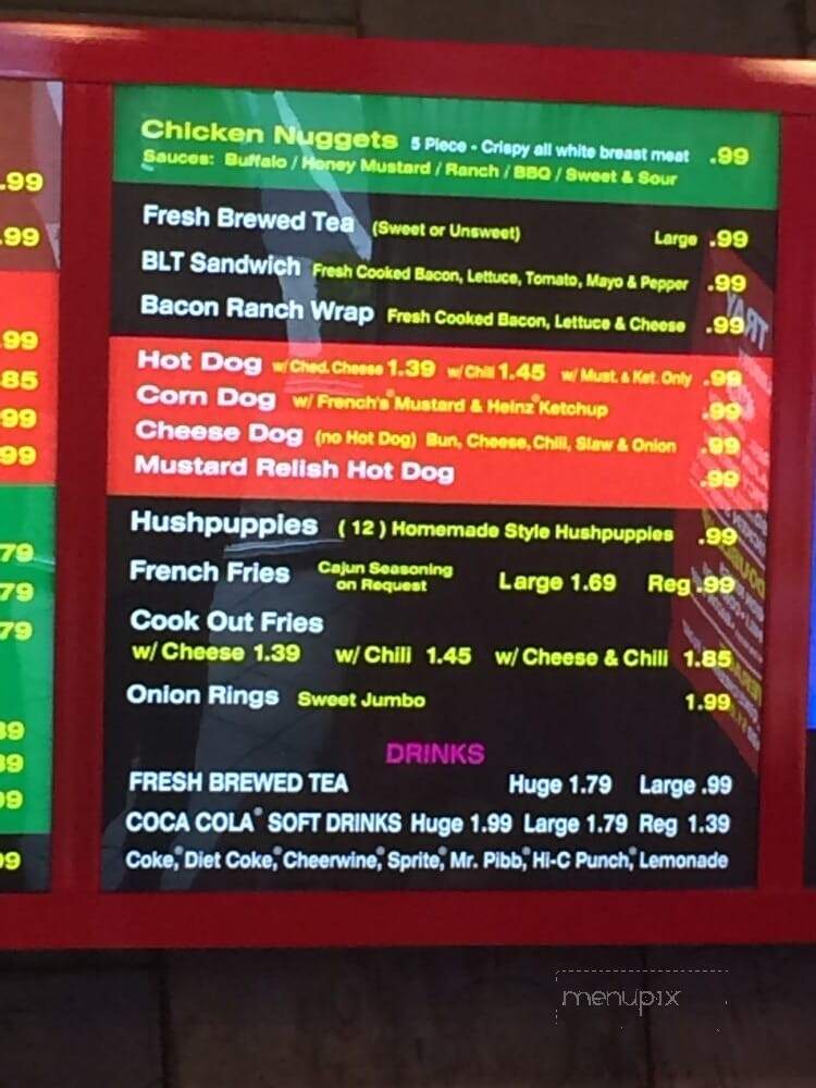 Cook Out - Salisbury, MD menu_pic
