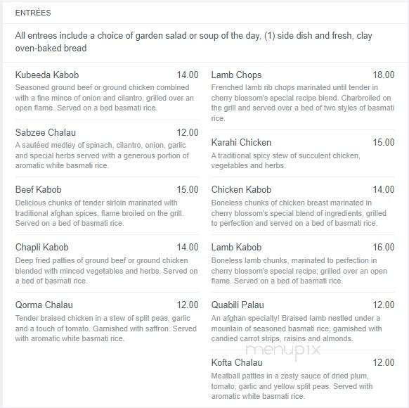 Cherry Blossom Restaurant & Banquet Hall - Sterling, VA menu_pic