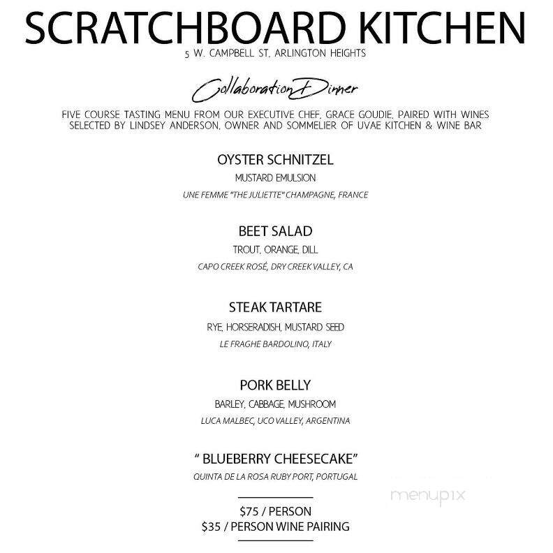 Scratchboard Kitchen - Arlington Heights, IL menu_pic