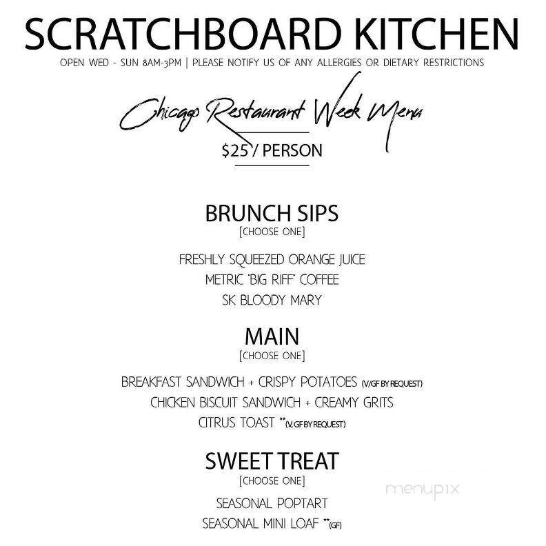 Scratchboard Kitchen - Arlington Heights, IL menu_pic