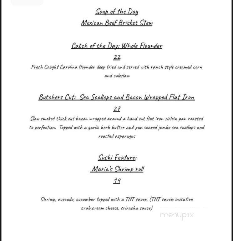 River Wild - Mount Gilead, NC menu_pic