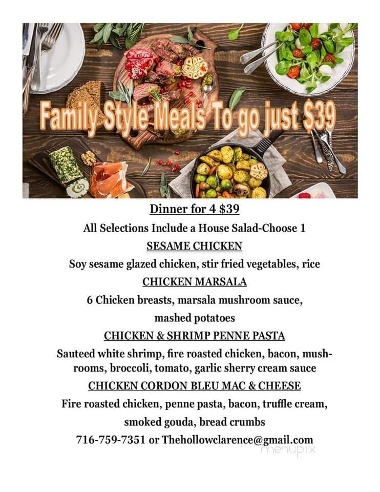 The Hollow Bistro and Brew - Clarence, NY menu_pic