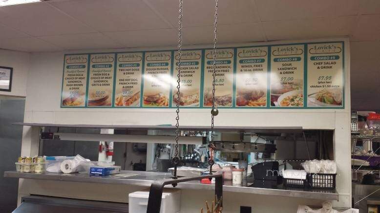 Lovick's Cafe - Kinston, NC menu_pic