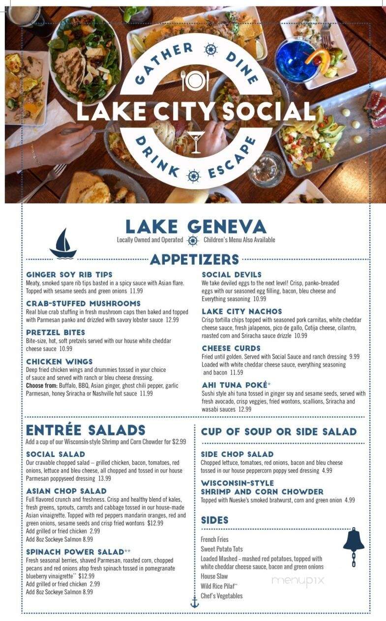 Lake City Social - Lake Geneva, WI menu_pic