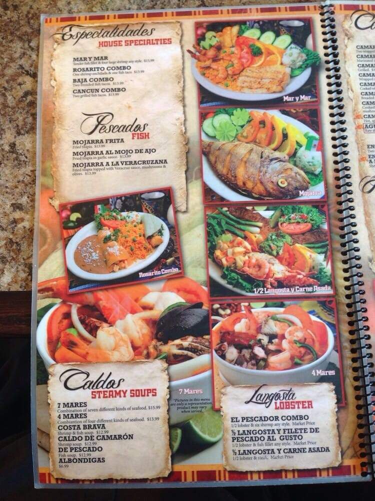 El pescador menu discount