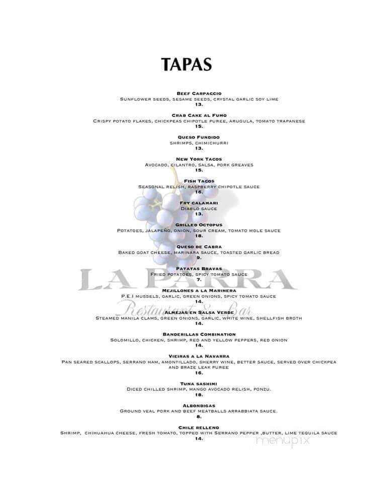 La Parra Restaurant & Bar - Berwyn, IL menu_pic