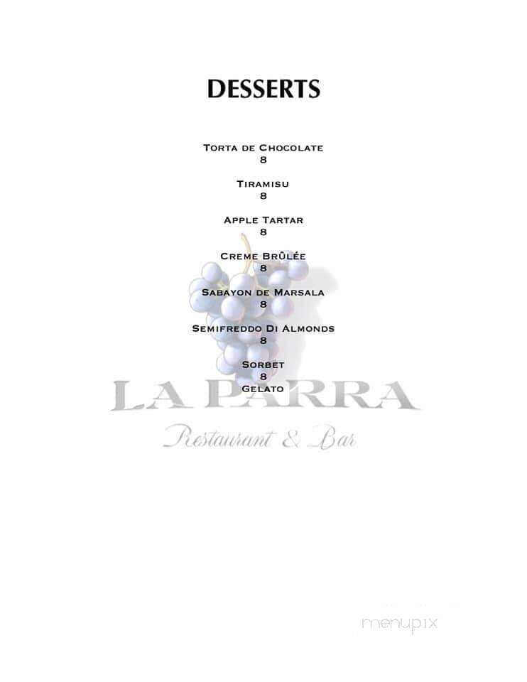 La Parra Restaurant & Bar - Berwyn, IL menu_pic