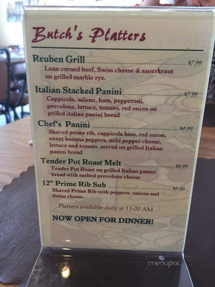 Butch's Place - Erie, PA menu_pic