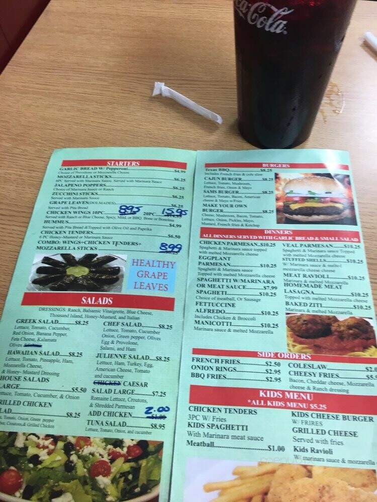 Sam and Joe's Pizza & Subs - Manassas, VA menu_pic