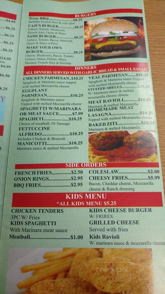 Sam and Joe's Pizza & Subs - Manassas, VA menu_pic