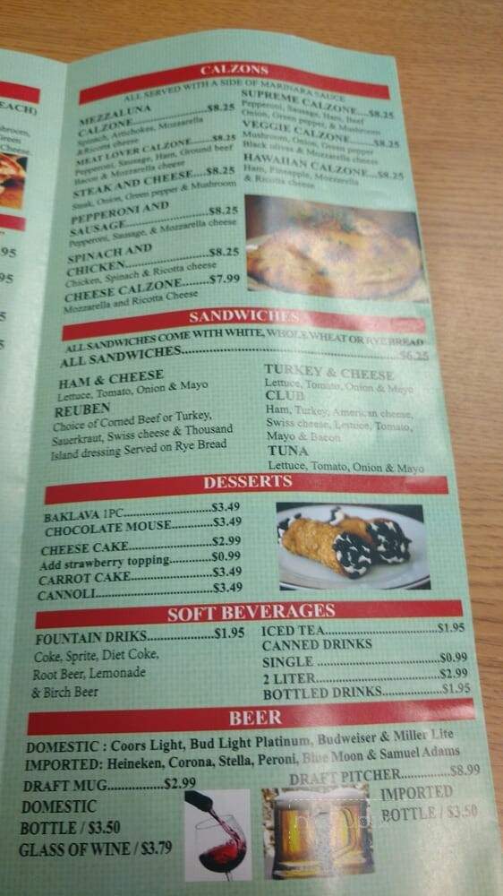 Sam and Joe's Pizza & Subs - Manassas, VA menu_pic