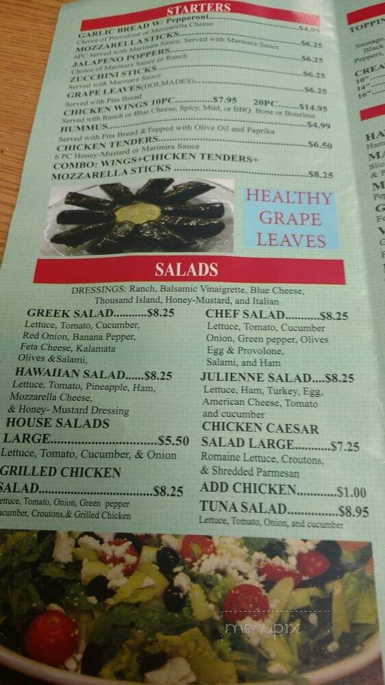 Sam and Joe's Pizza & Subs - Manassas, VA menu_pic