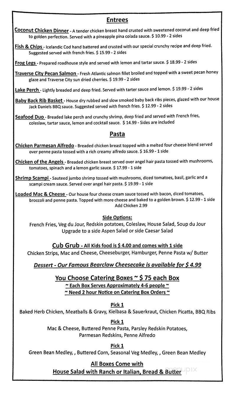 Aspen Restaurant & Bar - Macomb, MI menu_pic