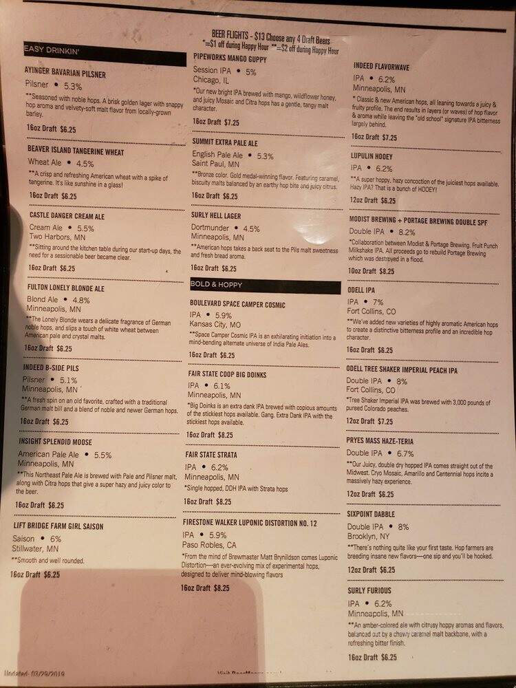 Red Cow - St. Paul, MN menu_pic