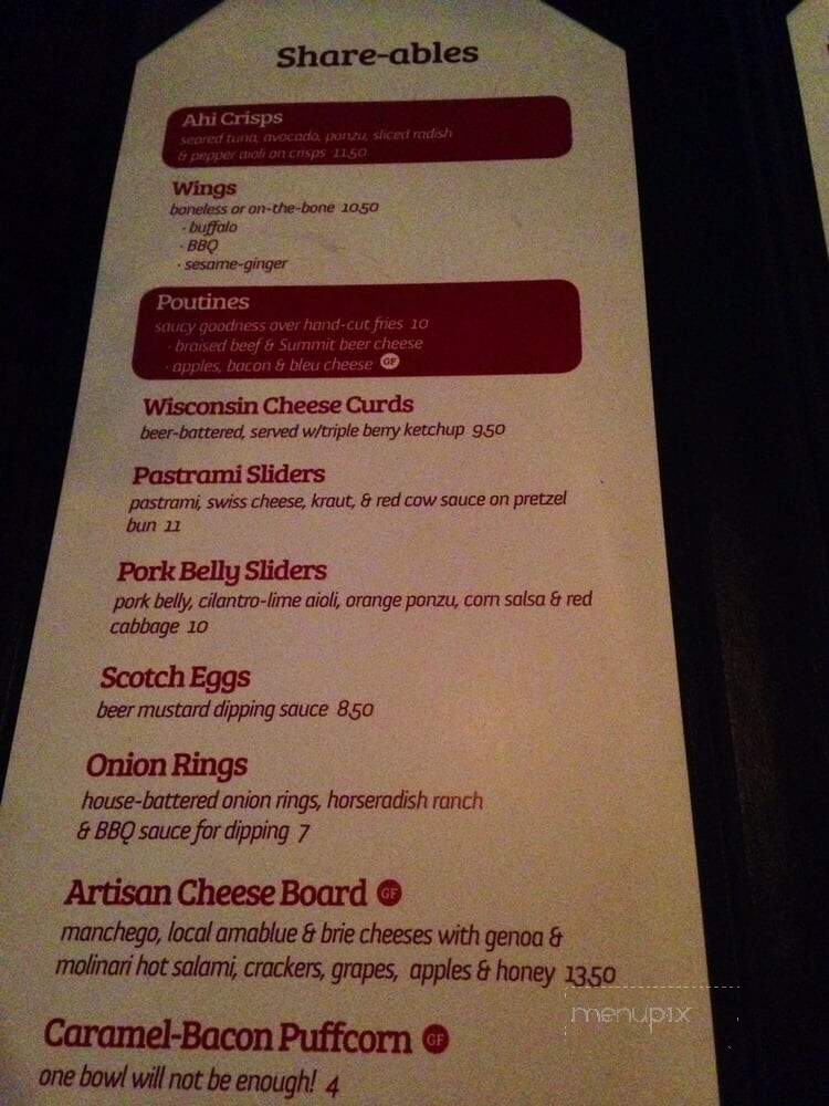Red Cow - St. Paul, MN menu_pic