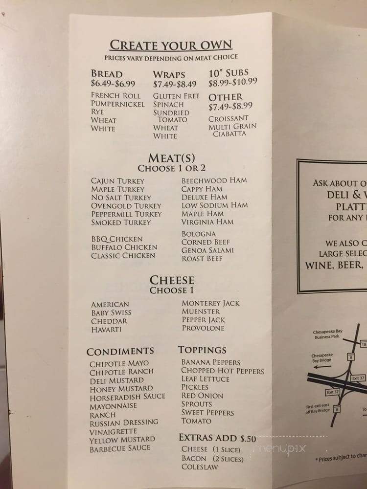 Lovepoint Deli Wine & Spirits - Stevensville, MD menu_pic