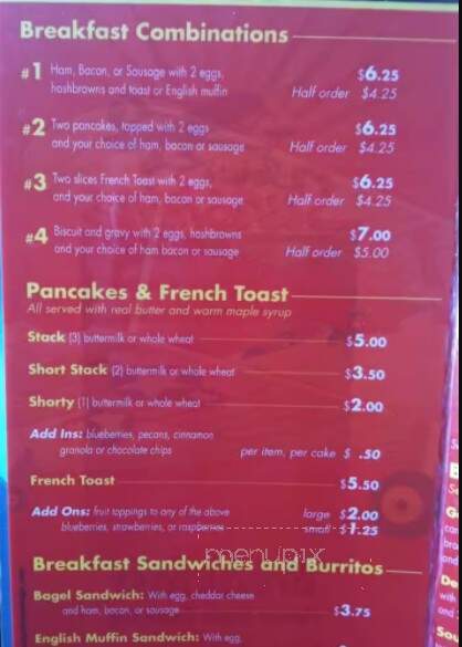 Sunshine Cafe - North Salt Lake, UT menu_pic